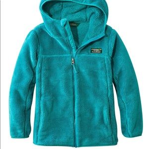 L.L. Bean Teal Hooded Zip Fleece